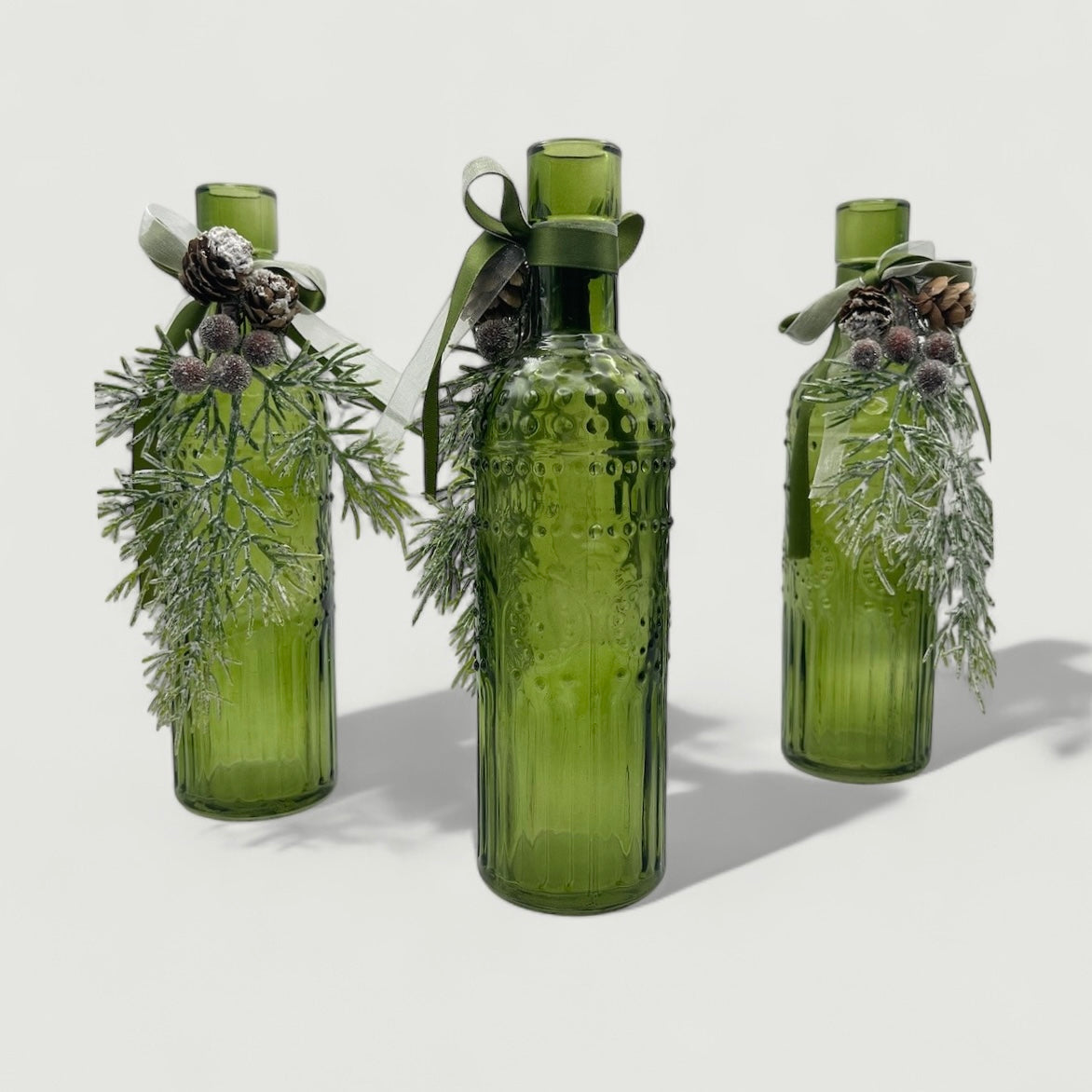 Festive Green Decorative Bottle