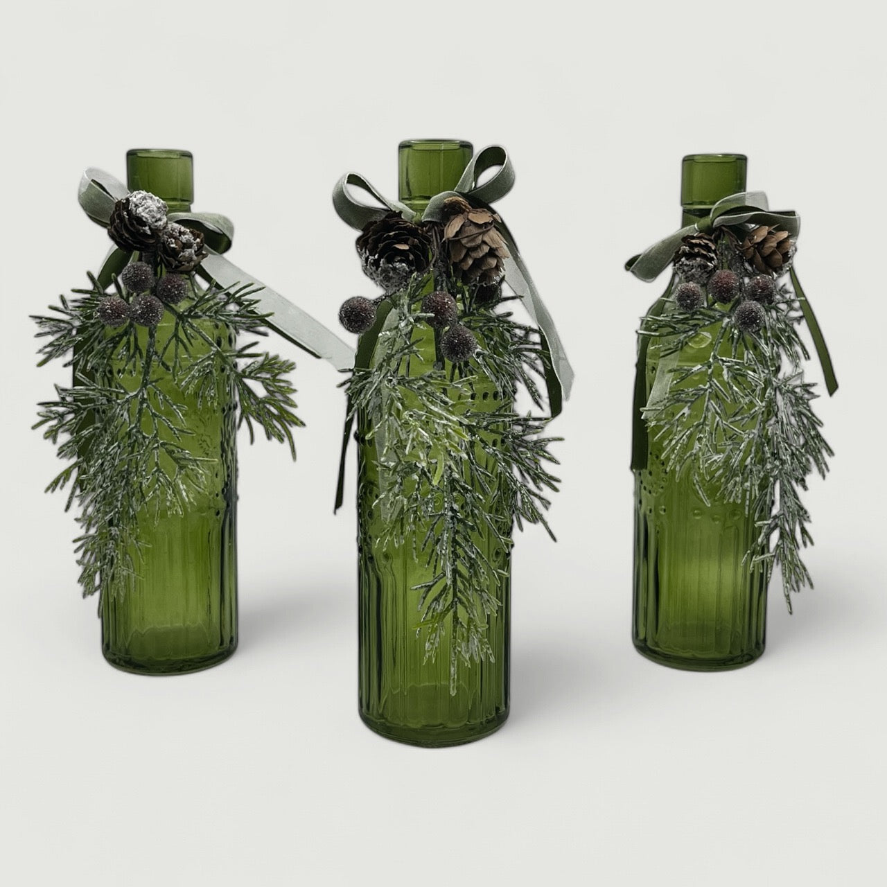 Festive Green Decorative Bottle