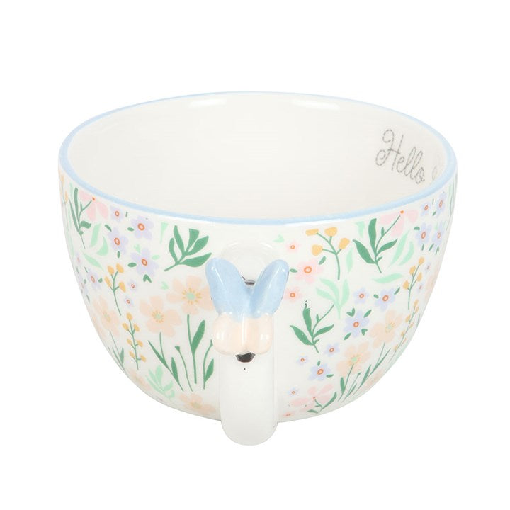 Hello Beautiful Ditsy Floral Mug with Butterfly