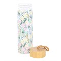 Ditsy Floral Glass and Bamboo Water Bottle