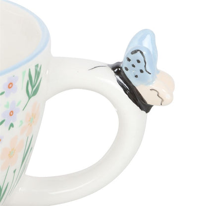 Hello Beautiful Ditsy Floral Mug with Butterfly