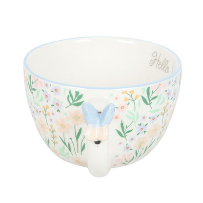 Hello Beautiful Ditsy Floral Mug with Butterfly